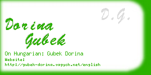 dorina gubek business card